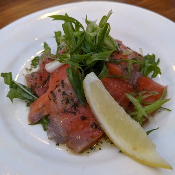Yoroshiku - Sockeye Salmon Carpaccio - Ramen Near Me - Seattle, Washington Yoroshiku - Sockeye Salmon Carpaccio - Ramen Near Me - Seattle, Washington