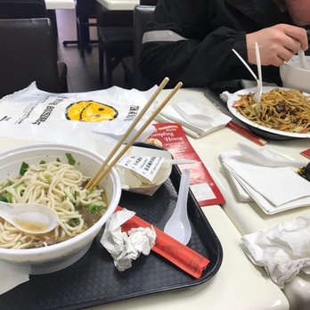 Beijing Dumpling House - Beef noodle soup, pork and chive dumplings and my friend had the beef noodle stir fry with pork and chive dumpling soup.....SOO GOOD - Bubble Tea Near Me - Jamaica, New York
