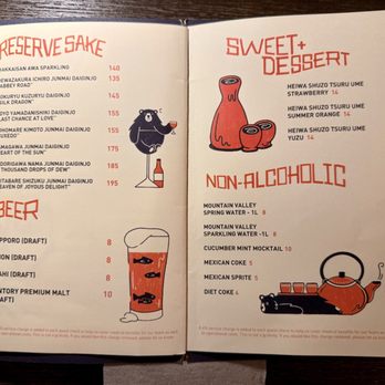 Budonoki - Reserve sake, beer, sweet/dessert drinks, and non-alcoholic drink menu as of Nov 2025 - Izakaya Near Me - Los Angeles, California