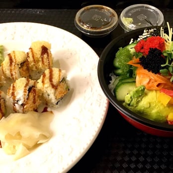 Poki Roll - Small poki bowl and Mexican Roll combo for $11 - Japanese Near Me - Cypress, California
