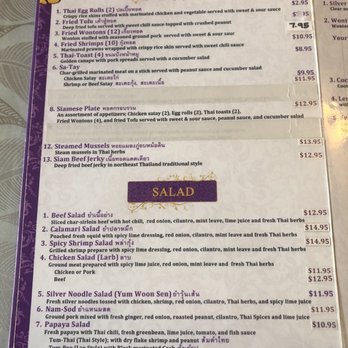 Siam Thai Cusine - Menu - Thai Near Me - Glendale, Arizona