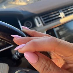 Blush Nails Lounge - Side profile of nail.