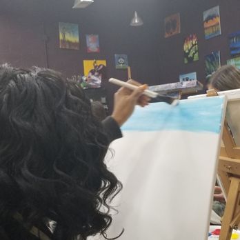 Tipsy Paint - Artist at work lol - Paint & Sip Near Me - Glenview, Illinois