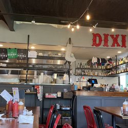 Dixie Q - View of the bar/order counter/kitchen area.