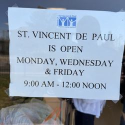 St Vincent De Paul Food Closet - Please donate food, clothing; and etc. Such an amazing group of people