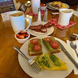 Avocado toast, eggs, and bacon. Griswald latte. Yummy. Everyone was super nice that works there. Avocado toast, eggs, and bacon. Griswald latte. Yummy. Everyone was super nice that works there.
