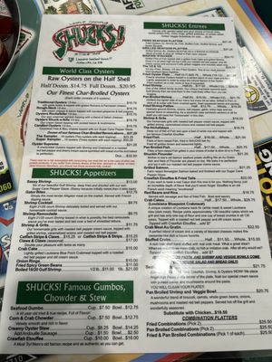 Menu photo 1 Shucks! Abbeville, LA Menu photo 1 Shucks! Abbeville, LA