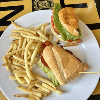 School House Kitchen & Libations - Split the buffalo chicken sandwich and BALT with a side of fries - New American Near Me - Arvada, Colorado