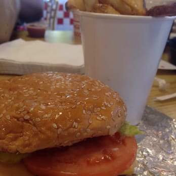 Five Guys - My cheeseburger (mayo, lettuce, tomatoes, ketchup and mustard) and regular fries. - Burgers Near Me - San Jose, California Five Guys - My cheeseburger (mayo, lettuce, tomatoes, ketchup and mustard) and regular fries. - Burgers Near Me - San Jose, California
