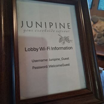 Junipine Resort - Wifi in lobby - Resorts Near Me - Sedona, Arizona