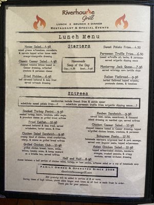 Menu photo 1 Riverhouse Grill Glen Rose, TX