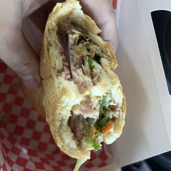 Lost Sweets - My regular size bahn mi, good filling to bread ratio - Desserts Near Me - Las Vegas, Nevada Lost Sweets - My regular size bahn mi, good filling to bread ratio - Desserts Near Me - Las Vegas, Nevada