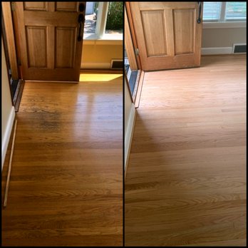 Golden Hardwood Floors - Water damage near the entrance, gone! - Flooring Near Me - Seattle, Washington Golden Hardwood Floors - Water damage near the entrance, gone! - Flooring Near Me - Seattle, Washington