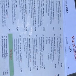 VietCuisine City - Speisekarte