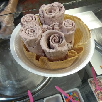 Rolled Ice Cream - Mmmm black cherry rolled ice cream. - Ice Cream & Frozen Yogurt Near Me - Orlando, Florida