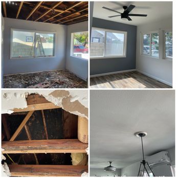 Cwc Builders - Before and after of the water damages repairs. - General Contractors Near Me Cwc Builders - Before and after of the water damages repairs. - General Contractors Near Me