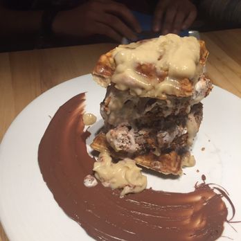 Inspire Restaurant - Birthday Treat! Ice Cream Waffle Sandwich - Asian Fusion Near Me - Markham, Ontario