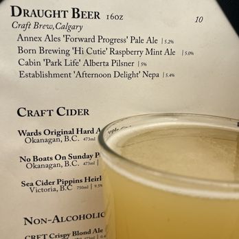 River Café - A nice, cold refreshing draught beer! - Canadian (New) Near Me - Calgary, Alberta
