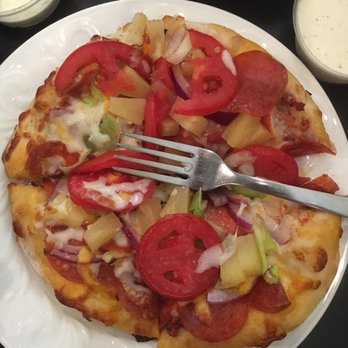 Main Street Pizza - My own creation: not That great, but I made it. Lol Pepperoni, pineapple, red onion, green onion, tomato pizza. - Pizza Near Me - Colfax, California Main Street Pizza - My own creation: not That great, but I made it. Lol Pepperoni, pineapple, red onion, green onion, tomato pizza. - Pizza Near Me - Colfax, California