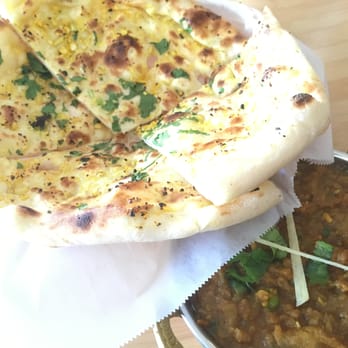 Everest Kitchen - Baigun ko Tarkari (eggplant) with Naan - Himalayan/Nepalese Near Me - Albany, California