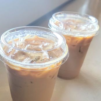 Coffee Shop Corner - Iced vanilla latte with oatmilk - Coffee & Tea Near Me - Carlsbad, California