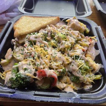 Hungry AF - My man veggies pasta and my 2 plates of pasta one of the pasta is rasta pasta!! - Burgers Near Me - Atlanta, Georgia