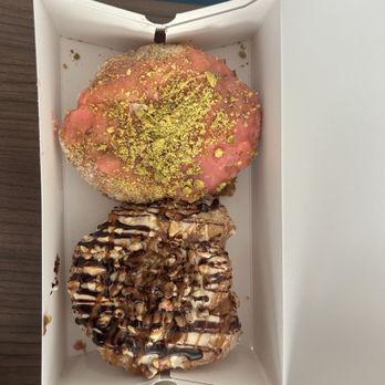 Parlor Doughnuts - Raspberry Pistachios and Turtle Cheesecake - Donuts Near Me - Oceanside, California Parlor Doughnuts - Raspberry Pistachios and Turtle Cheesecake - Donuts Near Me - Oceanside, California