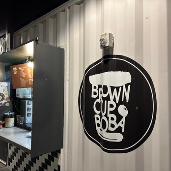Brown Cup Boba - Inside of Steelcraft - Bubble Tea Near Me - Bellflower, California