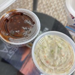 Beans and coleslaw