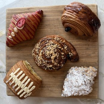Black Box Bakery - Strawberry, Strawberry Milk, Chocolate Croissant, Mocha Swirl, Honey Sesame Choco Coco and Almond Croissant - Bakeries Near Me - Edgewater, Colorado