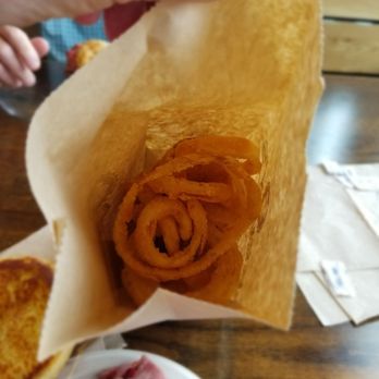 Kelly's Roast Beef - Small onion ring 'side' served in a paper bag - Seafood Near Me - Salem, New Hampshire