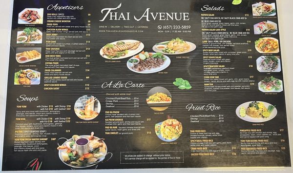 Menu photo 8 Thai Avenue Garden Grove, CA Menu photo 8 Thai Avenue Garden Grove, CA