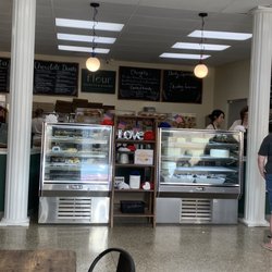 Flour Donuts And Bakery - Counter with fresh baked goods - donuts are made to order