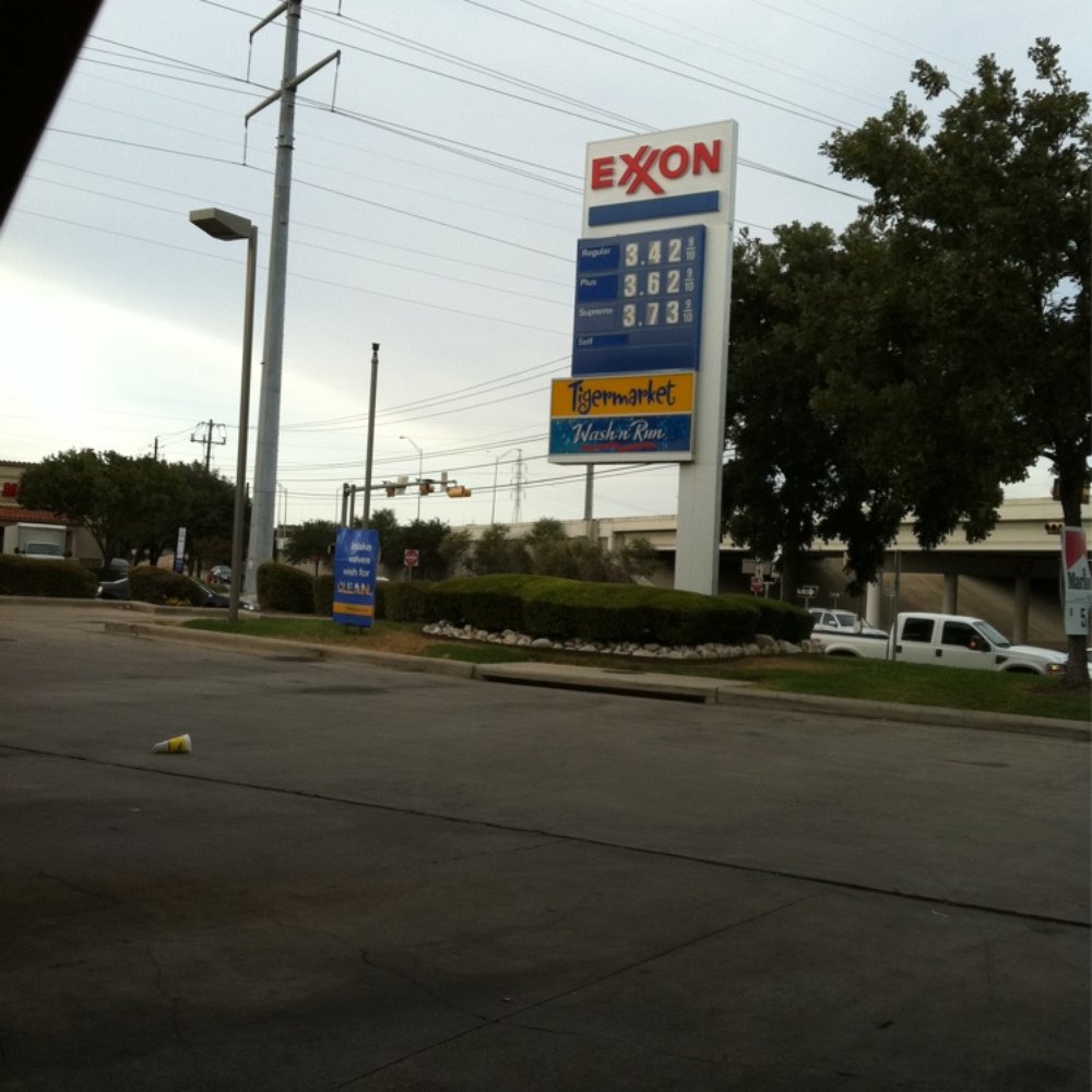 Exxon Tiger Mart - a gas station sign - Convenience Stores Near Me - Austin, Texas