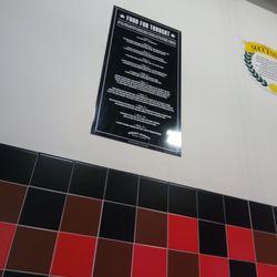 Jimmy John's - Restaurant decoration. might be interesting. i did not read that fine print writing though.