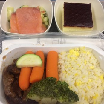 Korean Air - Beef with fried rice- not so good - Airlines Near Me - San Francisco, California