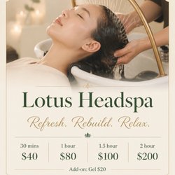 Lotus Headspa - Please text make appointment 504 333 4051 Lotus Head spa