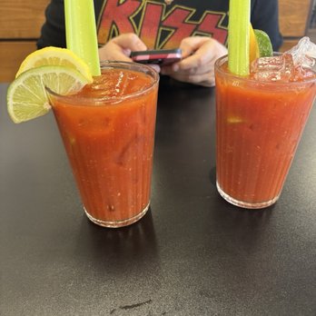 The Rhody Hen Cafe - Bloody Mary's (garden vodka) yum! - Breakfast & Brunch Near Me - North Providence, Rhode Island