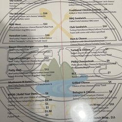 Kays - Part of the menu