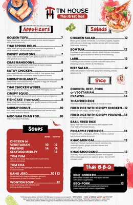 Menu photo 1 Tin House Anacortes, WA