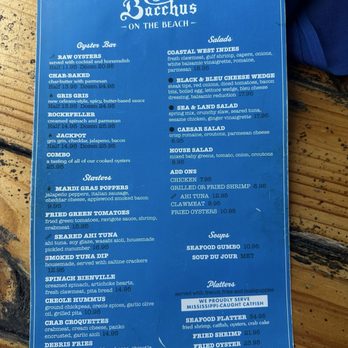 Bacchus On The Beach - Cajun/Creole Near Me - Pass Christian, Mississippi Bacchus On The Beach - Cajun/Creole Near Me - Pass Christian, Mississippi