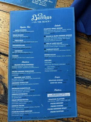 Menu photo 1 Bacchus On The Beach Pass Christian, MS Menu photo 1 Bacchus On The Beach Pass Christian, MS