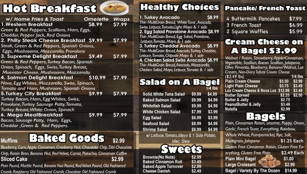 Menu photo 2 Bagels & Deli Express White Plains, NY