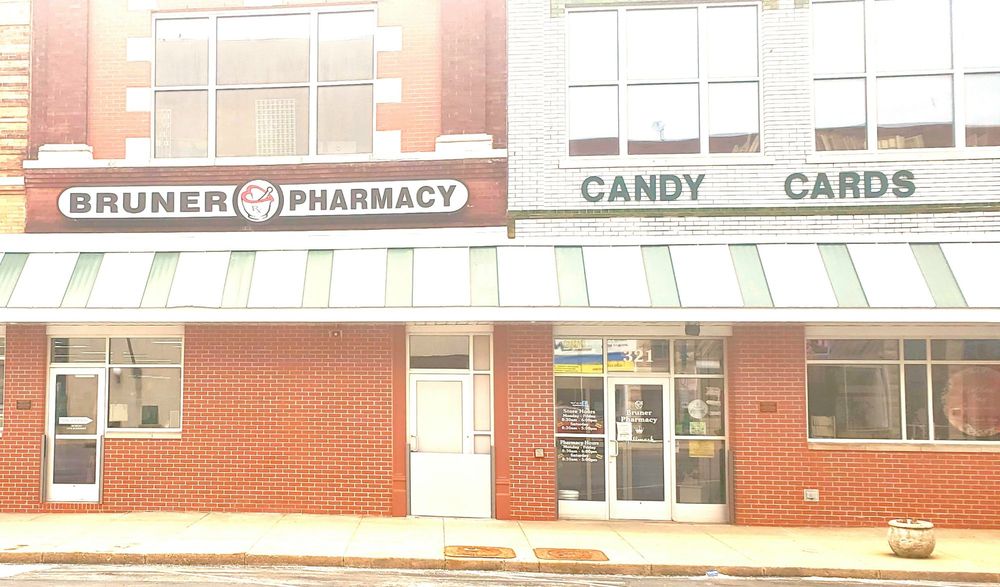 BRUNER PHARMACY Updated April 2024 321 E Broadway St,