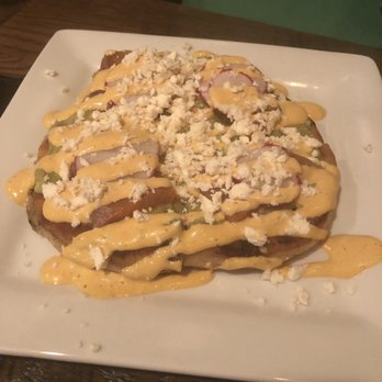 Bang! - Salmon naan. Looks good but salmon is lost in the sauce (so to speak) - Vegetarian Near Me - Charlottesville, Virginia