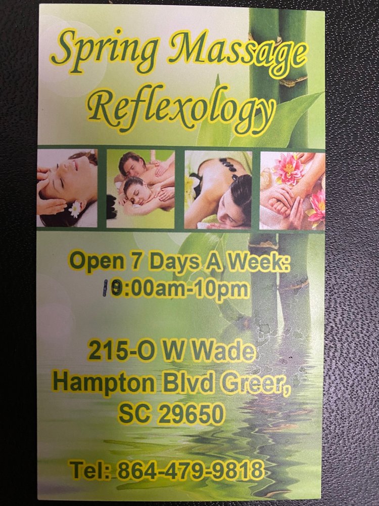 SPRING WELLNESS MASSAGE AND REFLEXOLOGY Updated August 2024 15 Photos 215O W Wade Hampton