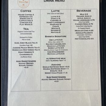Wara Cafe - Menu as of 11/11/24 - Cafes Near Me - Chino, California Wara Cafe - Menu as of 11/11/24 - Cafes Near Me - Chino, California