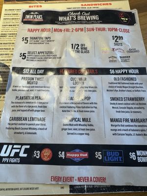 Menu photo 6 Twin Peaks Naples, FL