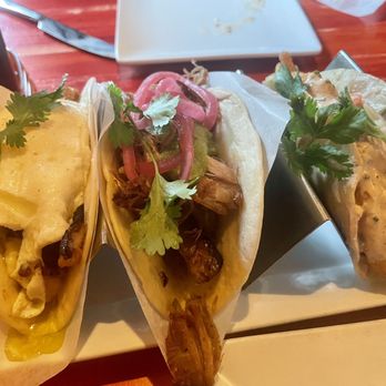 Salty Sow - Pork Belly, Carnitas, Catfish trio - American Near Me - Austin, Texas