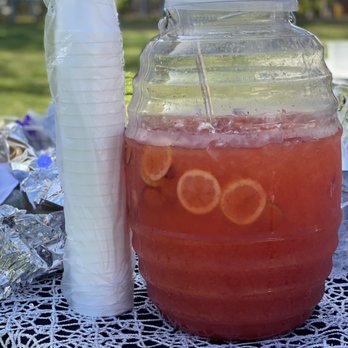 The Yard Taco - Agua fresca's.    Strawberry lemonade - Mexican Near Me - Long Beach, California